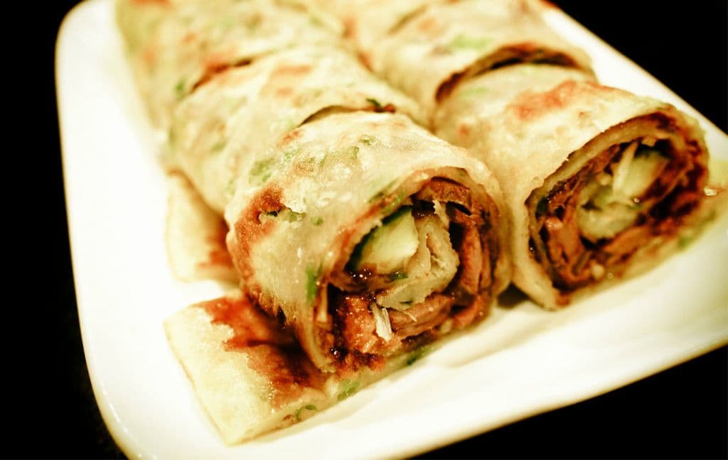 Beef and cucumber roll