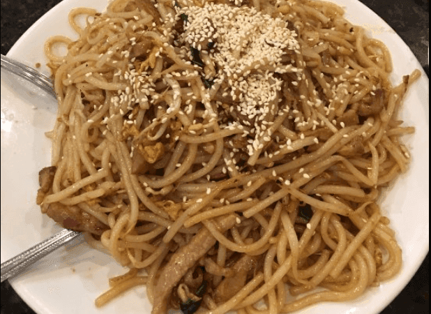 Roast Pork Combo Fried Round Rice Noodle