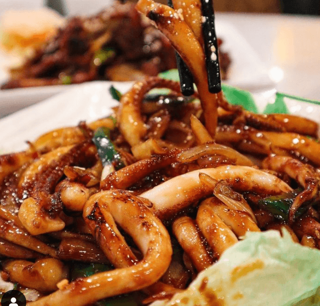 Squid Tentacle in Spicy BBQ Sauce