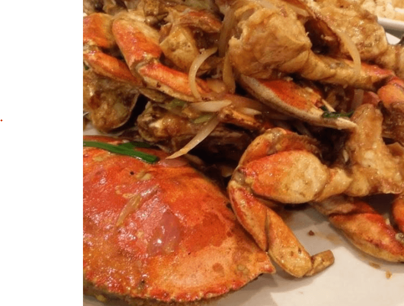 Fried crab with salt and pepper